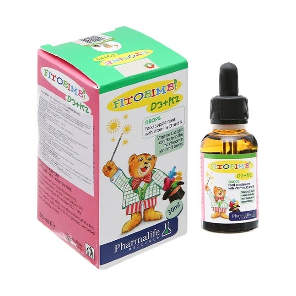 Siro Fitobimbi D3+K2 hỗ trợ hấp thu canxi 30 ml (từ 0 tháng) 1