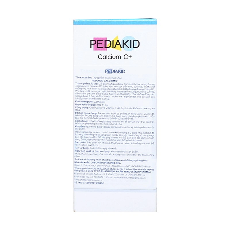 Bột uống Pediakid Calcium C+ giúp xương chắc khỏe hương dâu, 14 gói dạng bột (từ 3 tuổi) 5