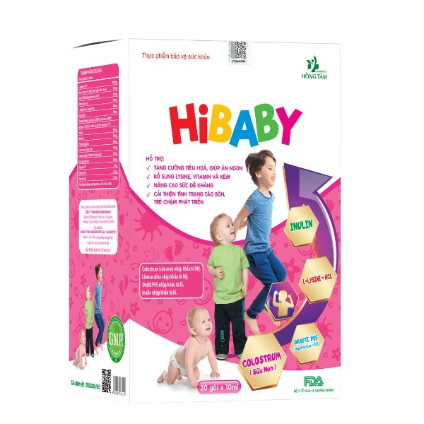 Siro Hồng Tâm Pharmacy HiBaby giúp bé ăn ngon 20 gói (từ 1 tuổi) 1