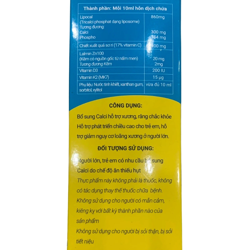 Siro Herbland Healthza BoneDK Calci hỗ trợ phát triển xương và răng 180 ml (từ 1 tuổi) 4