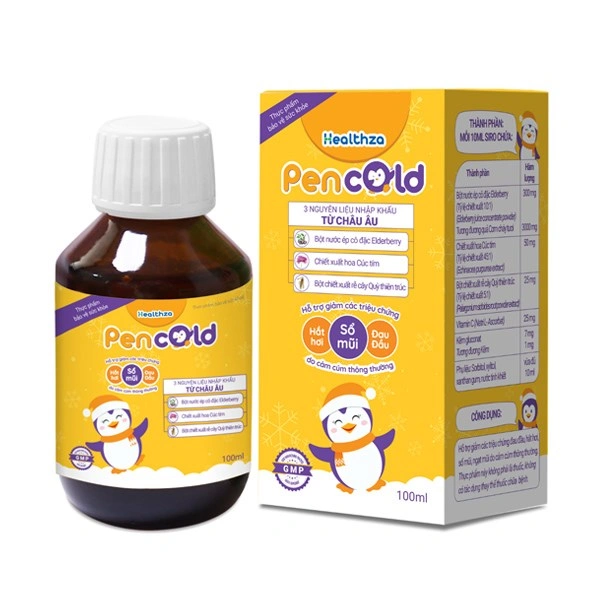 Siro Herbland Healthza Pencold giảm các triệu chứng do cảm cúm 100 ml (từ 2 tuổi) 1