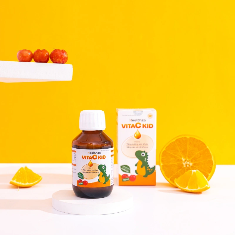 Siro Herbland Healthza VitaC Kid giúp tăng cường sức đề kháng hương cam, cherry, 90 ml dạng uống (từ 2 tuổi) 7