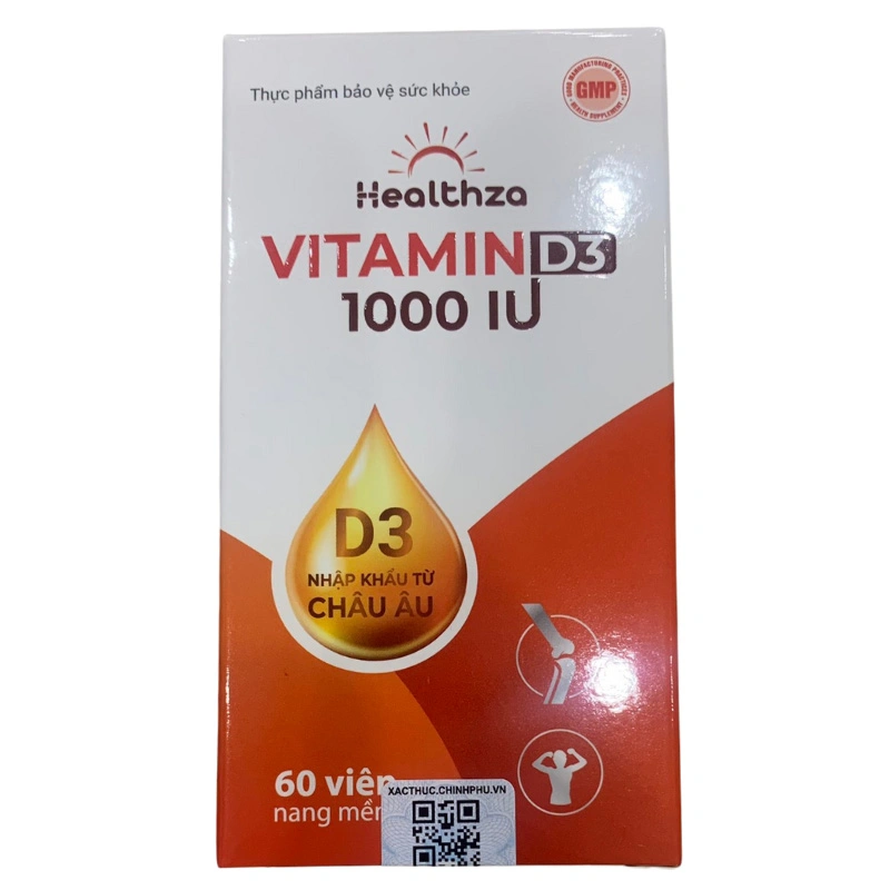 Viên uống Herbland Healthza Vitamin D3 1000IU hỗ trợ hấp thu canxi 60 viên (từ 6 tuổi) 3