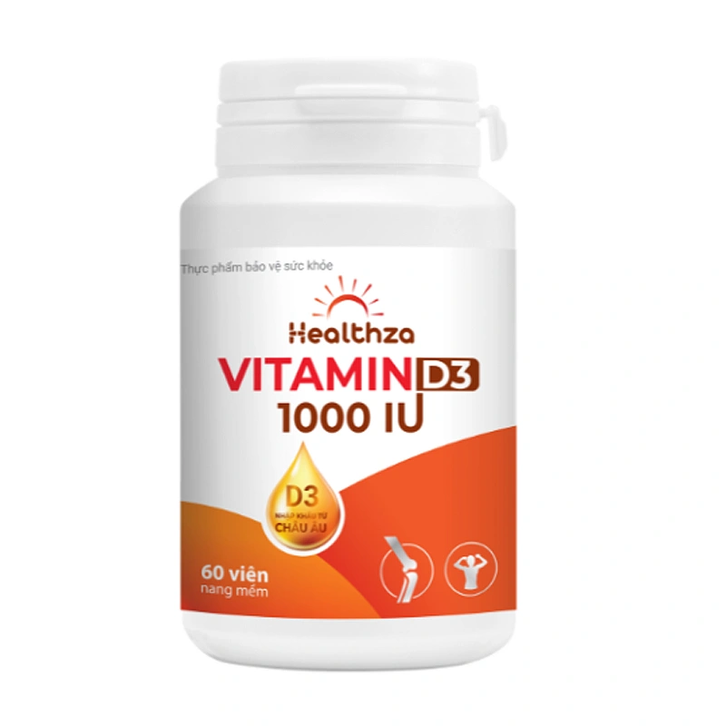 Viên uống Herbland Healthza Vitamin D3 1000IU hỗ trợ hấp thu canxi 60 viên (từ 6 tuổi) 6