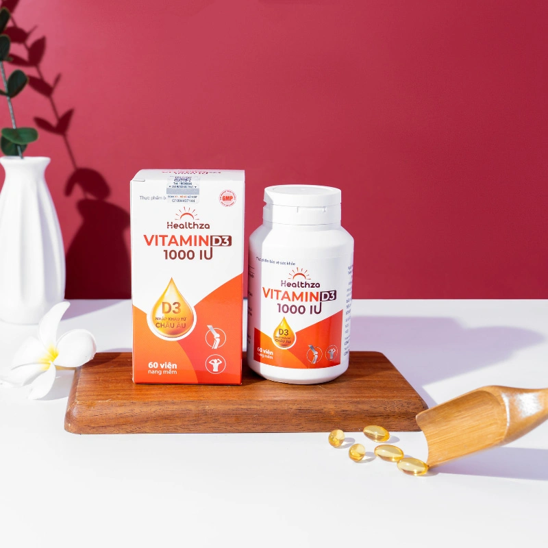 Viên uống Herbland Healthza Vitamin D3 1000IU hỗ trợ hấp thu canxi 60 viên (từ 6 tuổi) 7
