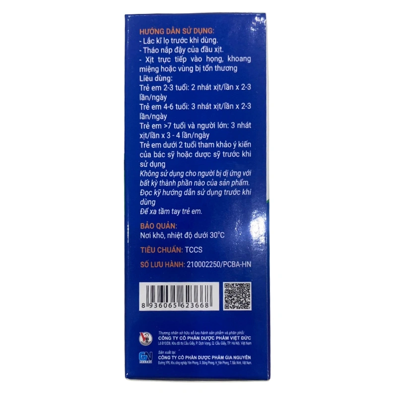 Herbland Healthza Olis giúp kháng khuẩn, giảm ho và đau rát cổ họng vị keo ong, bạc hà, 25 ml dạng xịt (từ 2 tuổi) 4