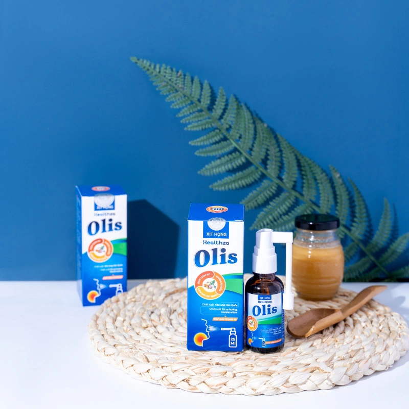 Herbland Healthza Olis giúp kháng khuẩn, giảm ho và đau rát cổ họng vị keo ong, bạc hà, 25 ml dạng xịt (từ 2 tuổi) 6