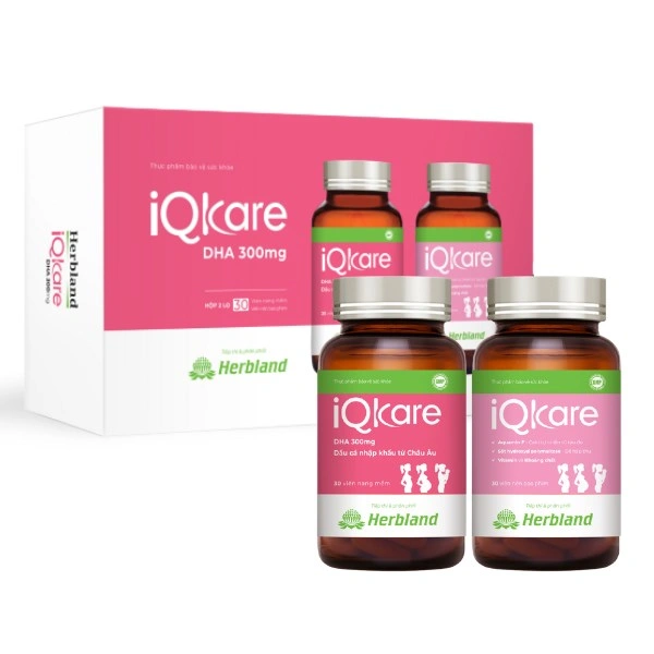 Bộ 2 lọ viên uống Herbland IQKARE bổ sung vitamin và khoáng chất 60 viên 1