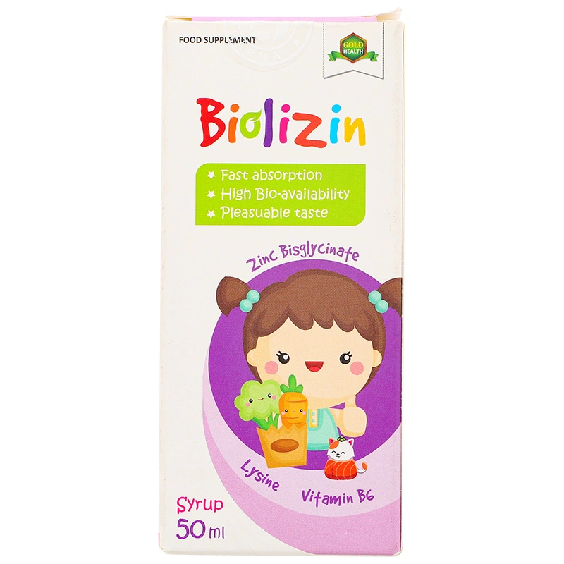 Siro Biolizin tăng cường sức đề kháng hương đào, 50 ml dạng uống (từ 3 tháng) 3