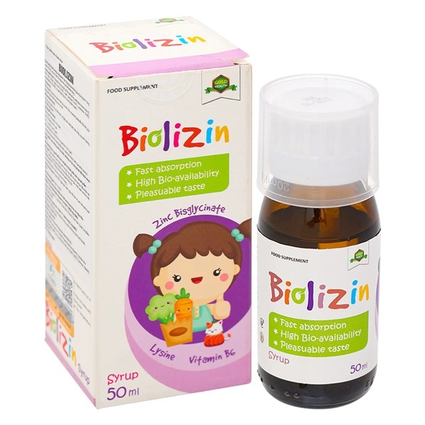 Siro Biolizin tăng cường sức đề kháng hương đào, 50 ml dạng uống (từ 3 tháng) 1