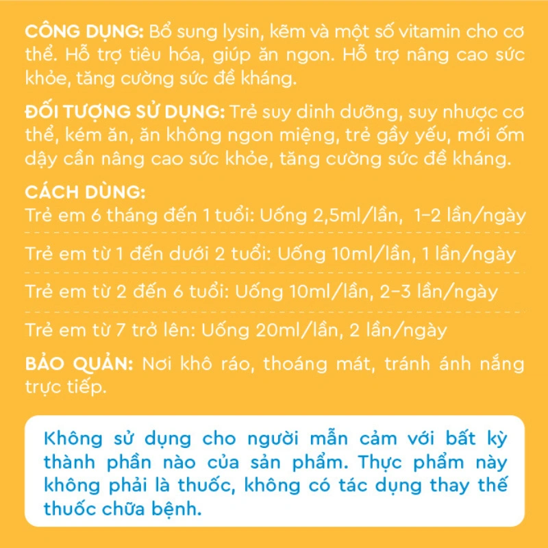 Siro Kentek Kidsmin giúp ăn ngon, hỗ trợ tiêu hóa hương dâu, cam, 100 ml dạng uống (từ 6 tháng) 6
