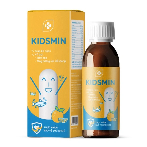 Siro Kentek Kidsmin giúp ăn ngon, hỗ trợ tiêu hóa hương dâu, cam, 100 ml dạng uống (từ 6 tháng) 1