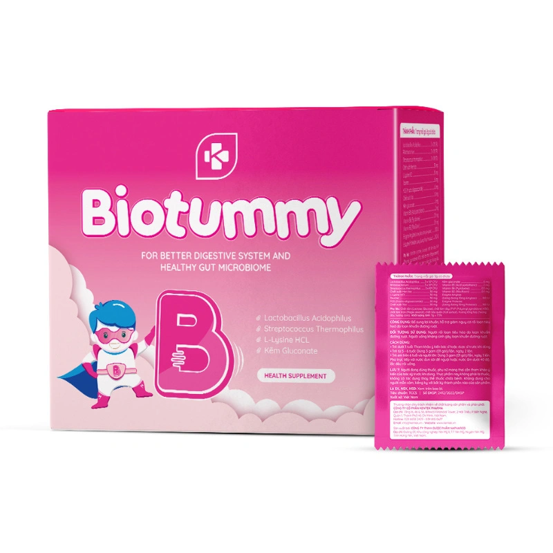 Men vi sinh Kentek Biotummy hỗ trợ giảm nguy cơ rối loạn tiêu hóa hương dâu, cam, 30 gói dạng uống (từ 3 tuổi) 2