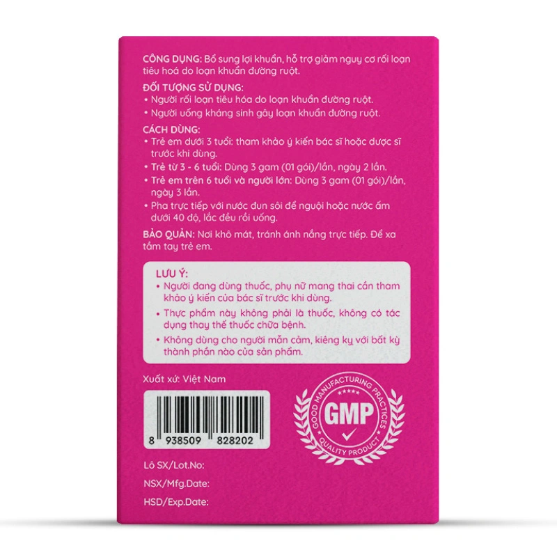 Men vi sinh Kentek Biotummy hỗ trợ giảm nguy cơ rối loạn tiêu hóa hương dâu, cam, 30 gói dạng uống (từ 3 tuổi) 4