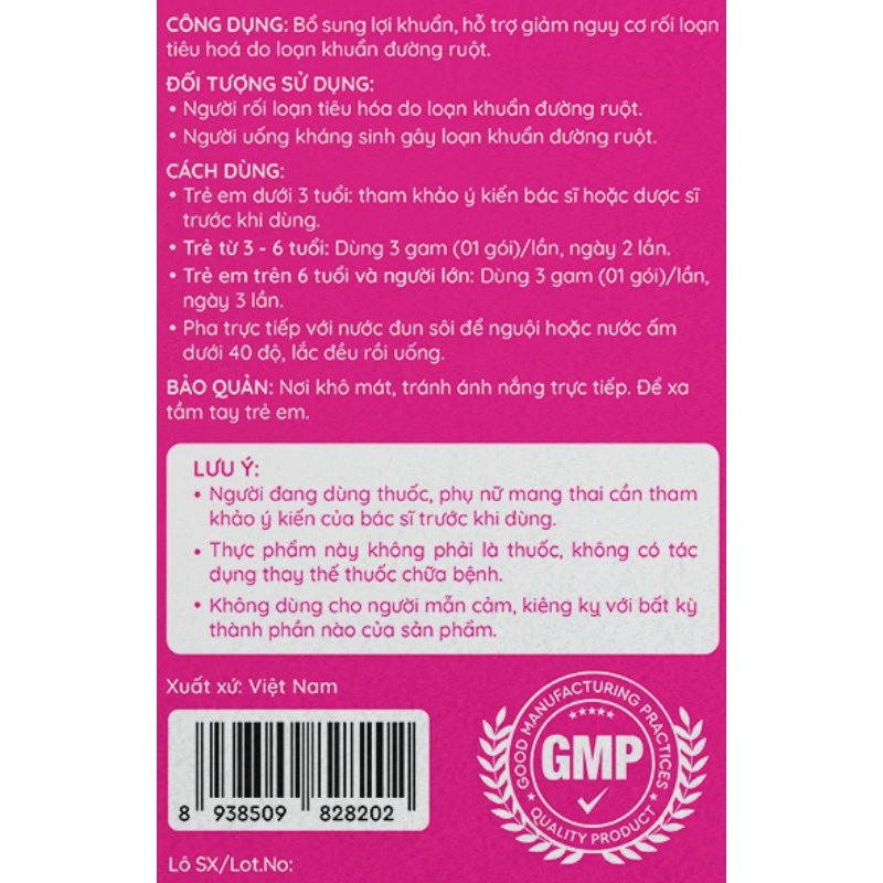 Men vi sinh Kentek Biotummy hỗ trợ giảm nguy cơ rối loạn tiêu hóa hương dâu, cam, 30 gói dạng uống (từ 3 tuổi) 8