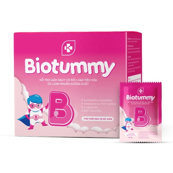 Men vi sinh Kentek Biotummy hỗ trợ giảm nguy cơ rối loạn tiêu hóa hương dâu, cam, 30 gói dạng uống (từ 3 tuổi) 1