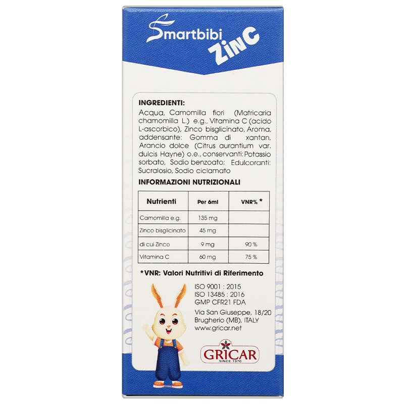 Siro Smartbibi ZinC bổ sung kẽm, vitamin C giúp tăng sức đề kháng hương cam, 30 ml dạng uống (từ 0 tháng) 4