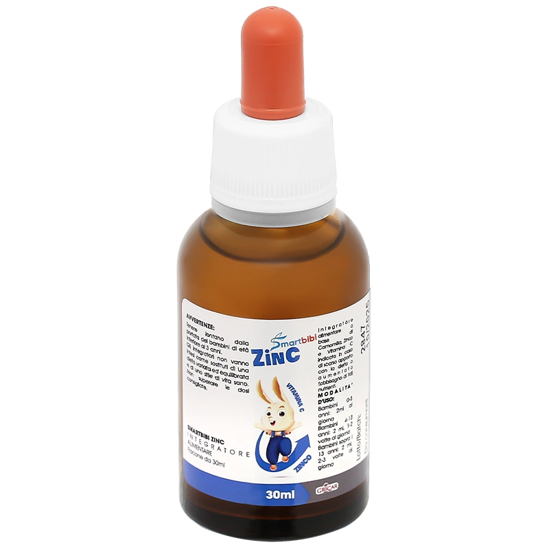 Siro Smartbibi ZinC bổ sung kẽm, vitamin C giúp tăng sức đề kháng hương cam, 30 ml dạng uống (từ 0 tháng) 6