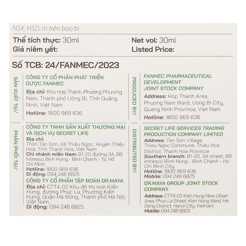 Dầu húng chanh lên men Dr.Maya Gold tăng sức đề kháng, 30 ml dạng nhỏ giọt (từ 0 tháng) 10