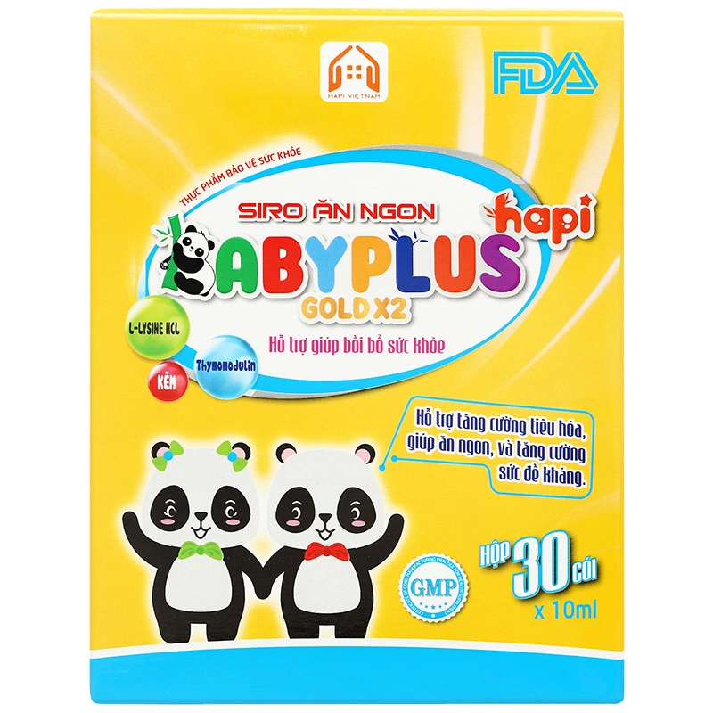 Siro Hapi VietNam Baby Plus giúp ăn ngon, bồi bổ sức khỏe hương hoa quả, 30 gói dạng uống (từ 6 tháng) 3