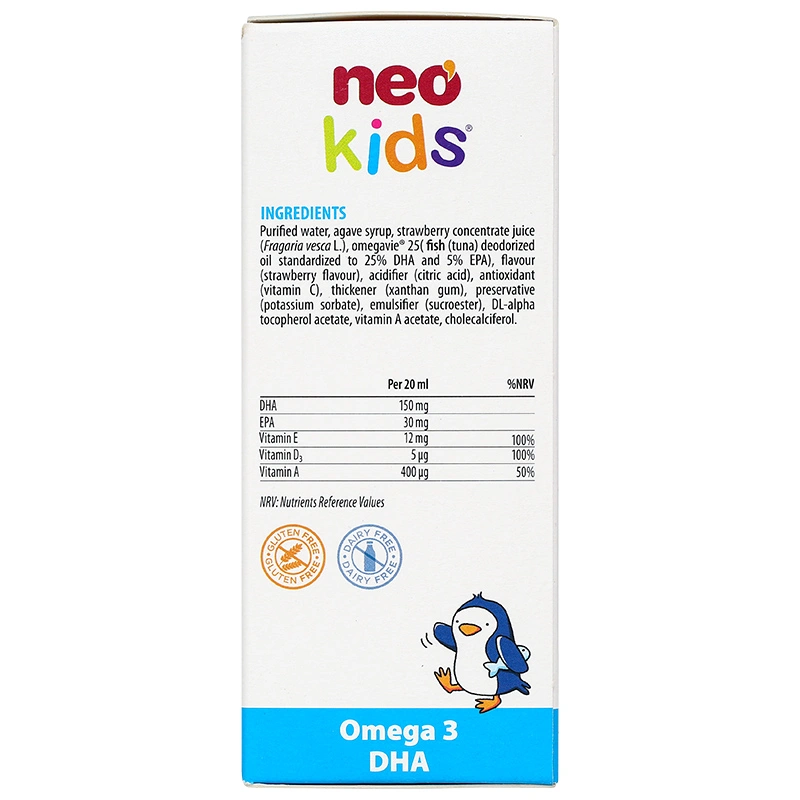 Neo Kids Omega 3 DHA tăng cường thị lực hương dâu, 150 ml dạng uống (từ 3 tháng) 5