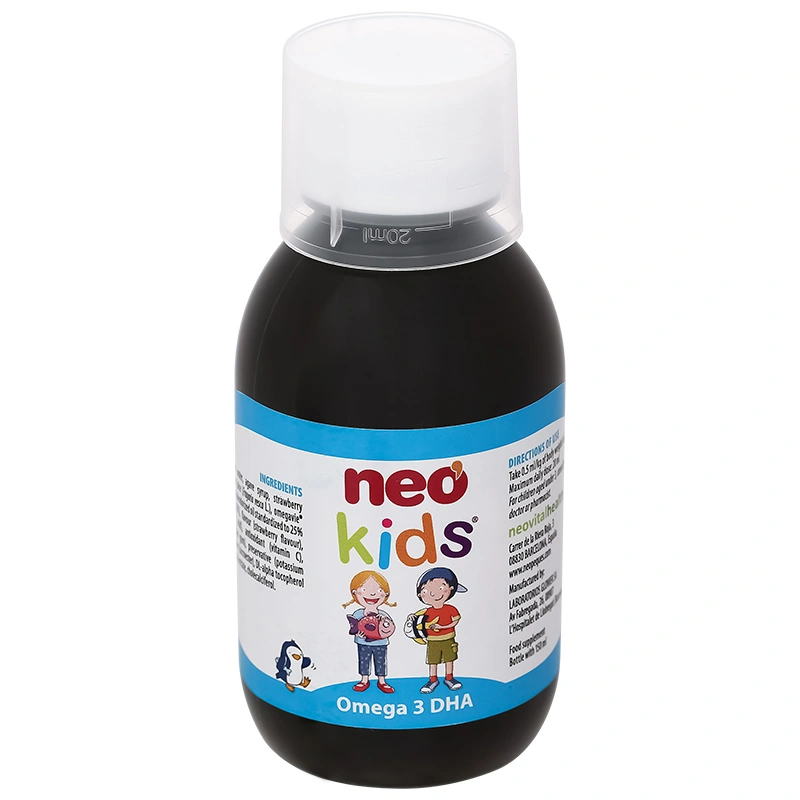 Neo Kids Omega 3 DHA tăng cường thị lực hương dâu, 150 ml dạng uống (từ 3 tháng) 6