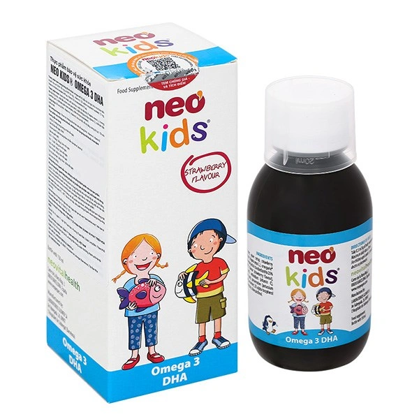 Neo Kids Omega 3 DHA tăng cường thị lực hương dâu, 150 ml dạng uống (từ 3 tháng) 1