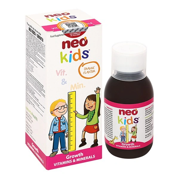 Siro Neo Kids Growth tăng cường sức khỏe hương cam, 150 ml dạng uống (từ 6 tháng) 1