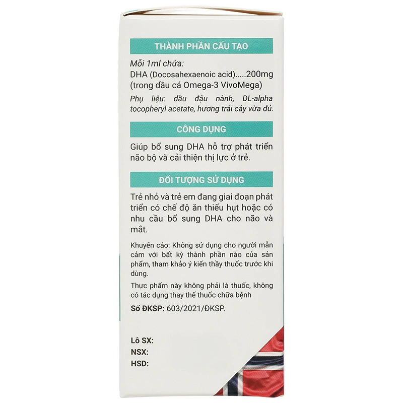 Avisure DHA Smart Kid phát triển não bộ, thị lực hương trái cây, 20 ml dạng nhỏ giọt (từ 0 tháng) 4