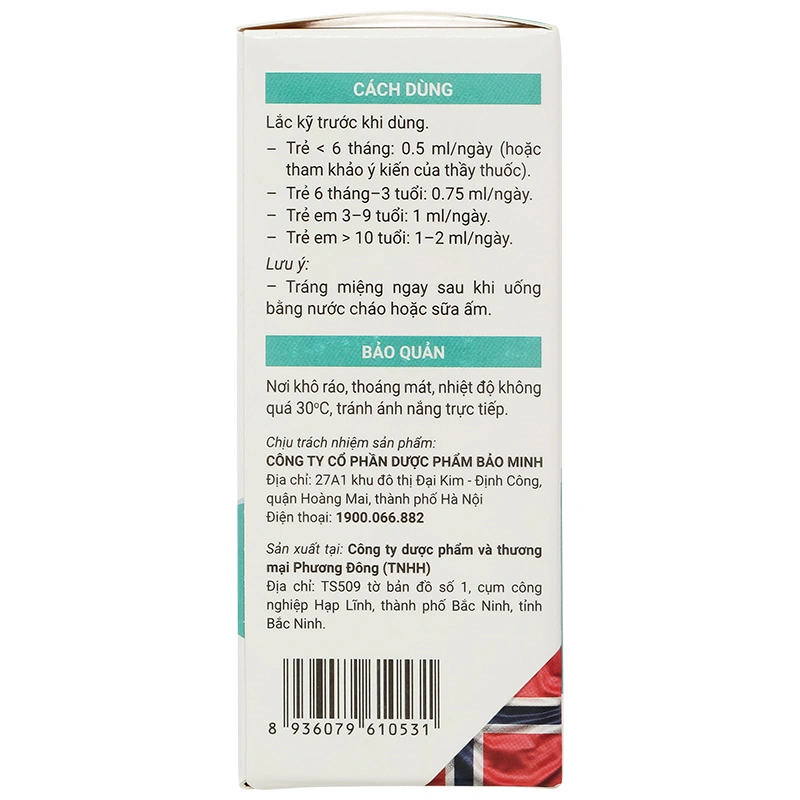 Avisure DHA Smart Kid phát triển não bộ, thị lực hương trái cây, 20 ml dạng nhỏ giọt (từ 0 tháng) 5