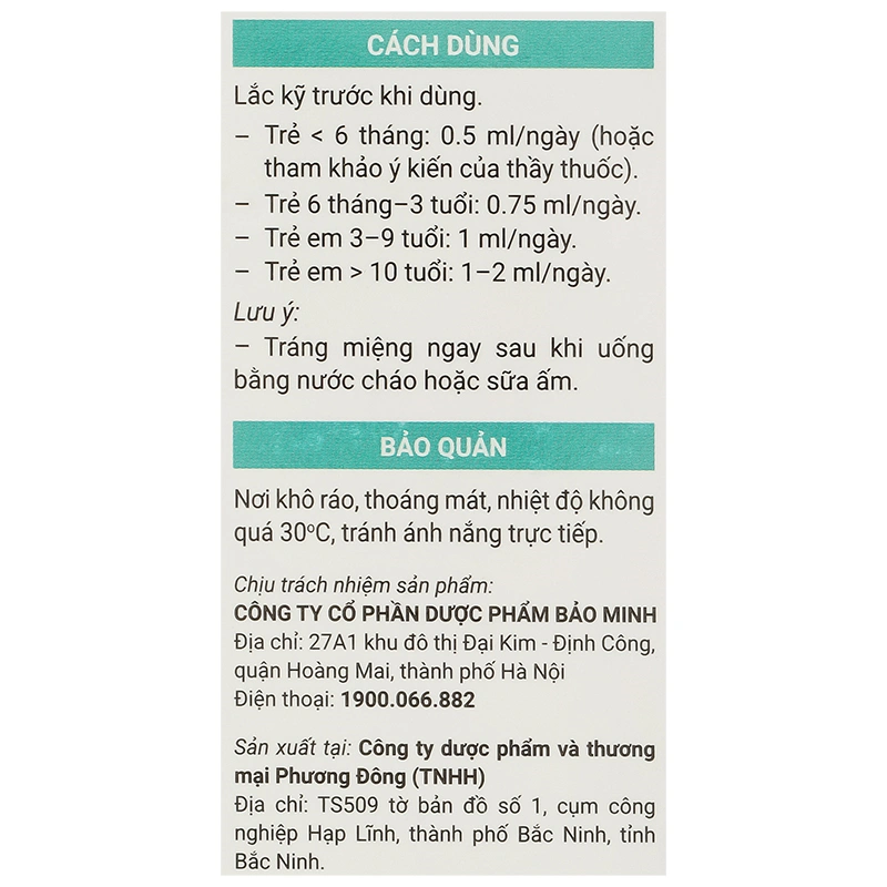 Avisure DHA Smart Kid phát triển não bộ, thị lực hương trái cây, 20 ml dạng nhỏ giọt (từ 0 tháng) 8