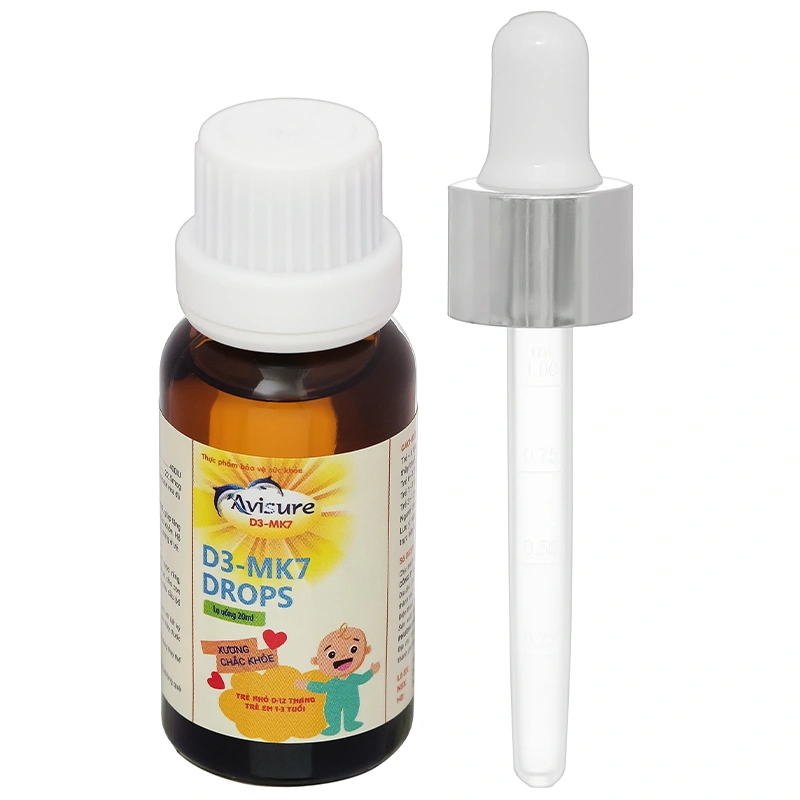 Avisure D3-MK7 hỗ trợ hấp thu canxi, 20 ml dạng nhỏ giọt (từ 0 tháng) 6