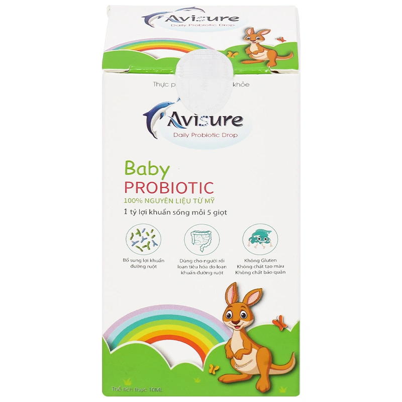 Men vi sinh Avisure Probiotic hỗ trợ giảm triệu chứng rối loạn tiêu hóa, 10 ml dạng nhỏ giọt (từ 6 tháng) 2