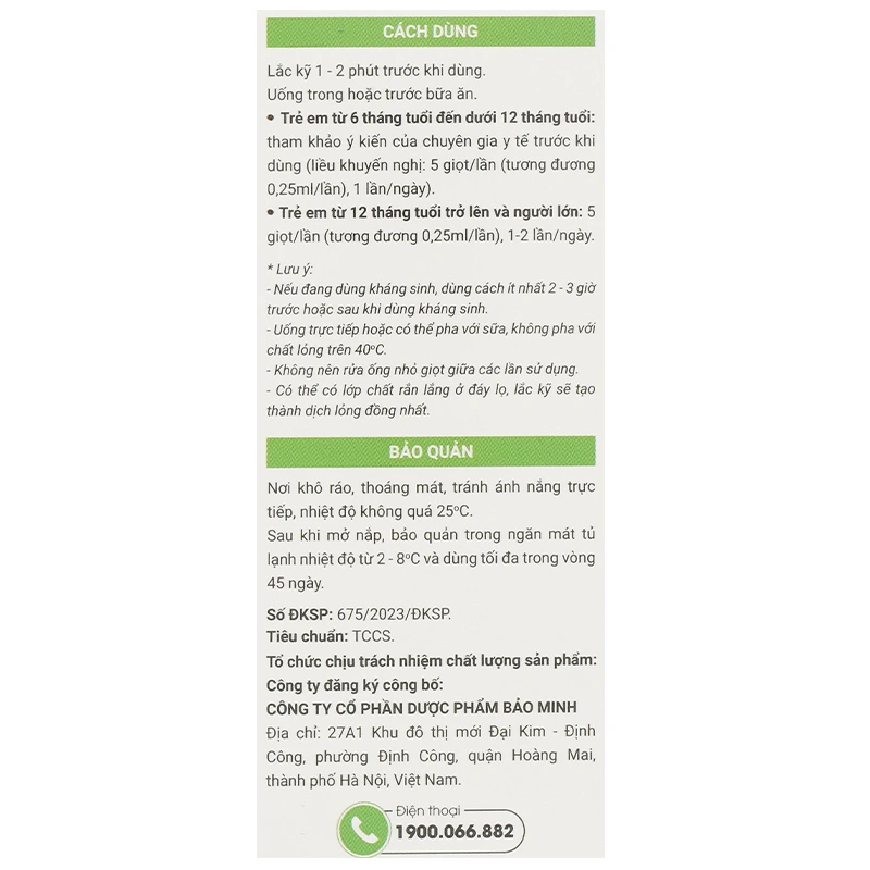 Men vi sinh Avisure Probiotic hỗ trợ giảm triệu chứng rối loạn tiêu hóa, 10 ml dạng nhỏ giọt (từ 6 tháng) 8