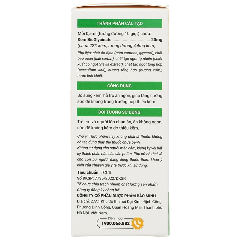 Siro Avisure Zio bổ sung kẽm hỗ trợ ăn ngon, tăng đề kháng hương cốm, 20 ml dạng nhỏ giọt (từ 6 tháng) 4