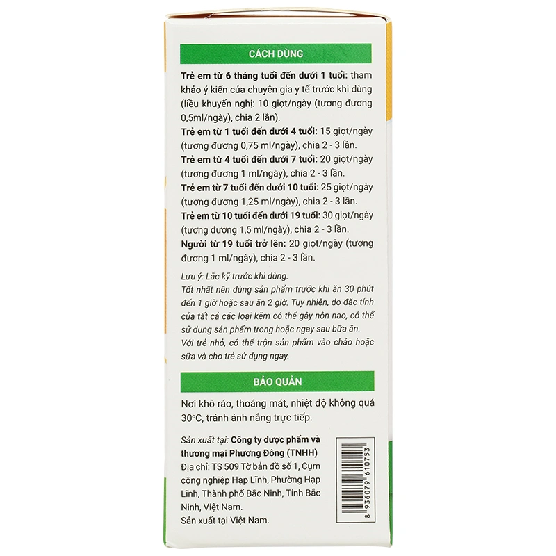 Siro Avisure Zio bổ sung kẽm hỗ trợ ăn ngon, tăng đề kháng hương cốm, 20 ml dạng nhỏ giọt (từ 6 tháng) 5