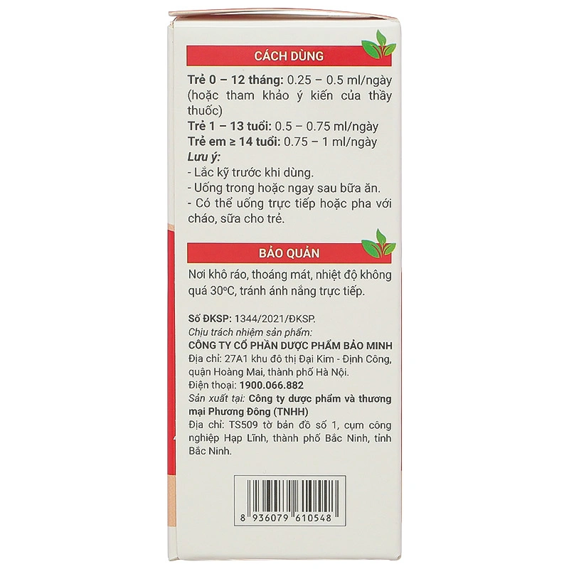 Siro Avisure Safoli bổ sung sắt hương dâu, 20 ml dạng nhỏ giọt (từ 0 tháng) 4