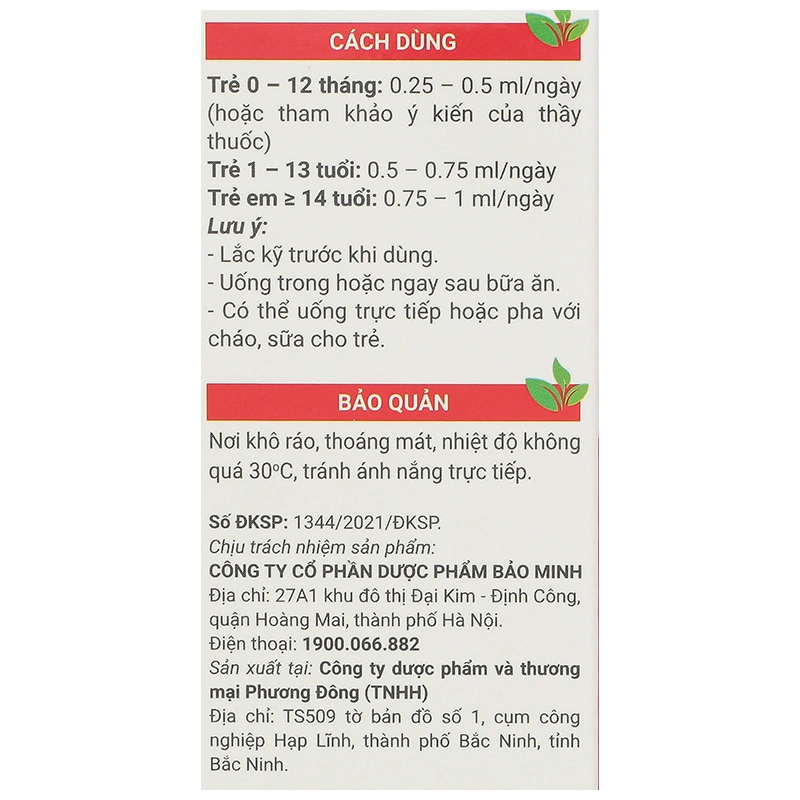 Siro Avisure Safoli bổ sung sắt hương dâu, 20 ml dạng nhỏ giọt (từ 0 tháng) 8