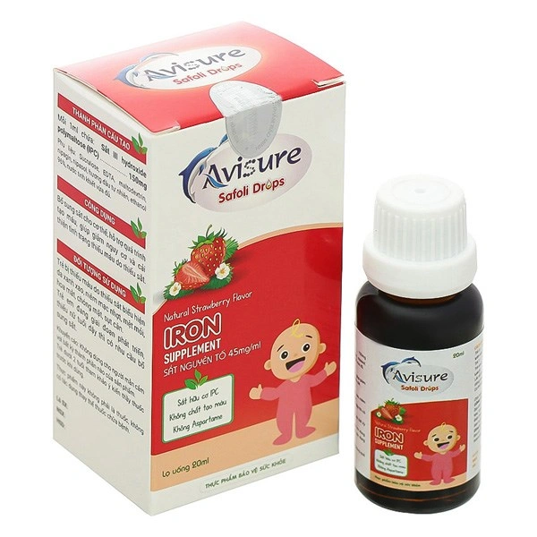 Siro Avisure Safoli bổ sung sắt hương dâu, 20 ml dạng nhỏ giọt (từ 0 tháng) 1