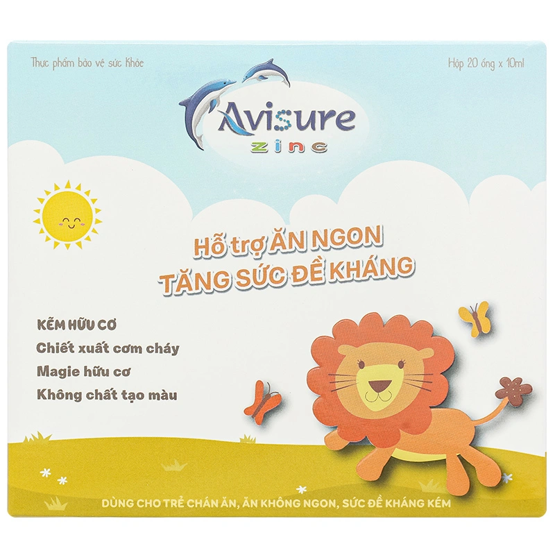 Siro Avisure Zinc hỗ trợ ăn ngon, tăng đề kháng hương dâu, 20 ống dạng uống (từ 2 tuổi) 3