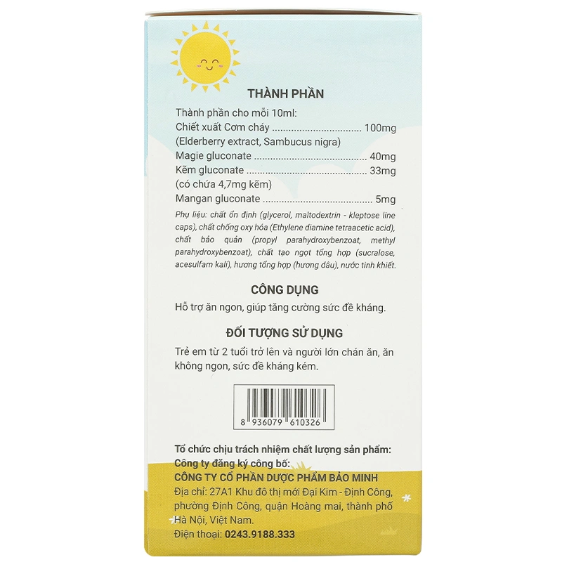 Siro Avisure Zinc hỗ trợ ăn ngon, tăng đề kháng hương dâu, 20 ống dạng uống (từ 2 tuổi) 5