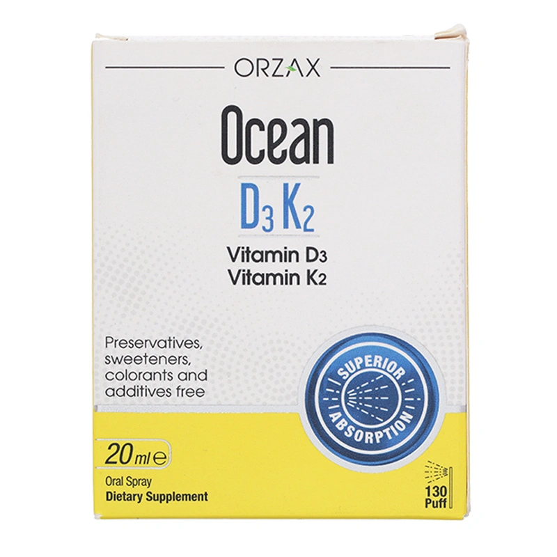 Orzax Ocean D3K2 hỗ trợ hấp thu canxi, 20 ml dạng nhỏ giọt và xịt (từ 0 tháng) 2