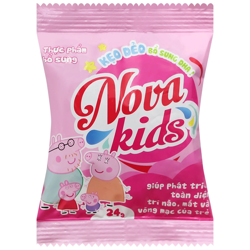 Kẹo dẻo Nova Kids bổ sung DHA hương trái cây, 24g dạng viên (từ 1 tuổi) - Giao bao bì ngẫu nhiên 3