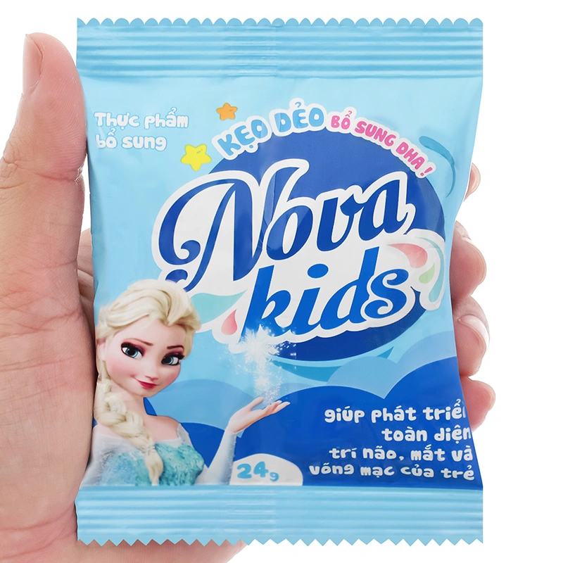 Kẹo dẻo Nova Kids bổ sung DHA hương trái cây, 24g dạng viên (từ 1 tuổi) - Giao bao bì ngẫu nhiên 6