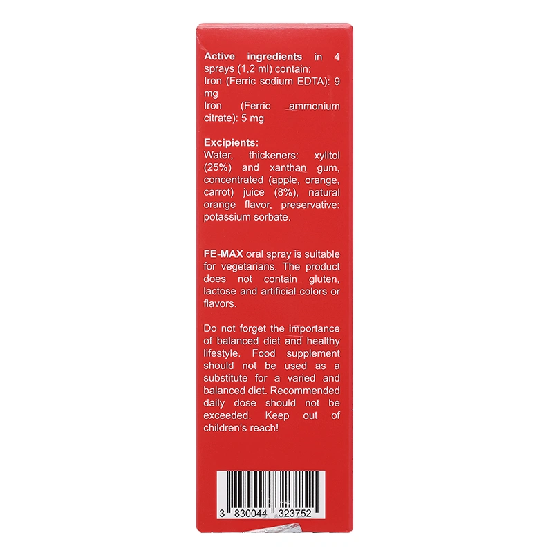 Valens Fe-max bổ sung sắt hương cam, 50 ml dạng xịt (từ 0 tháng) 4