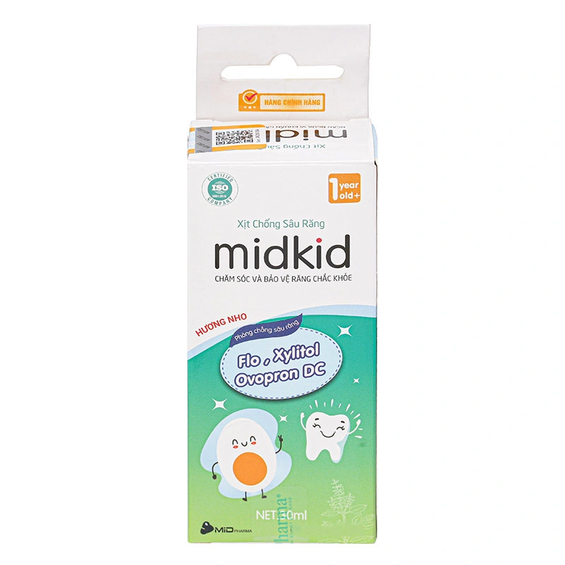 Midkid chống sâu răng hương nho, 30 ml dạng xịt (từ 1 tuổi) 2