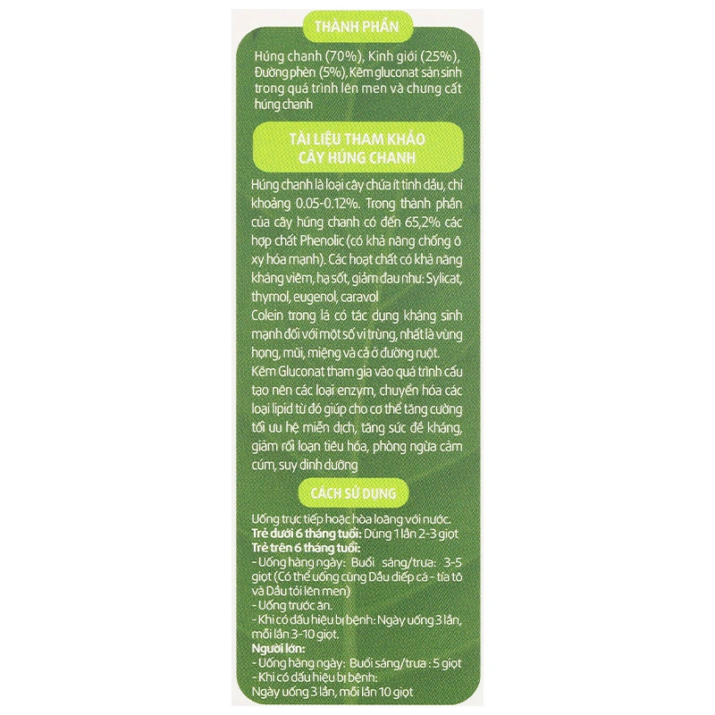 Dầu húng chanh kẽm Fankid tăng sức đề kháng, 30 ml dạng nhỏ giọt (từ 0 tháng) 10