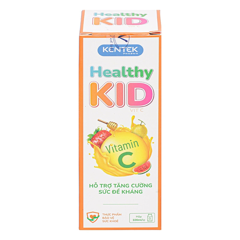 Siro Kentek Healthy Kid Vitamin C hỗ trợ tăng cường sức đề kháng hương dâu, mật ong, dưa lưới, 100 ml dạng uống (từ 1 tuổi) 2