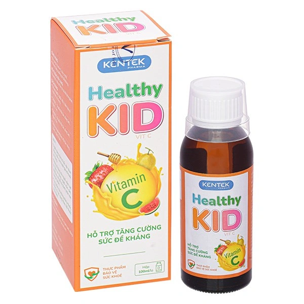 Siro Kentek Healthy Kid Vitamin C hỗ trợ tăng cường sức đề kháng hương dâu, mật ong, dưa lưới, 100 ml dạng uống (từ 1 tuổi) 1