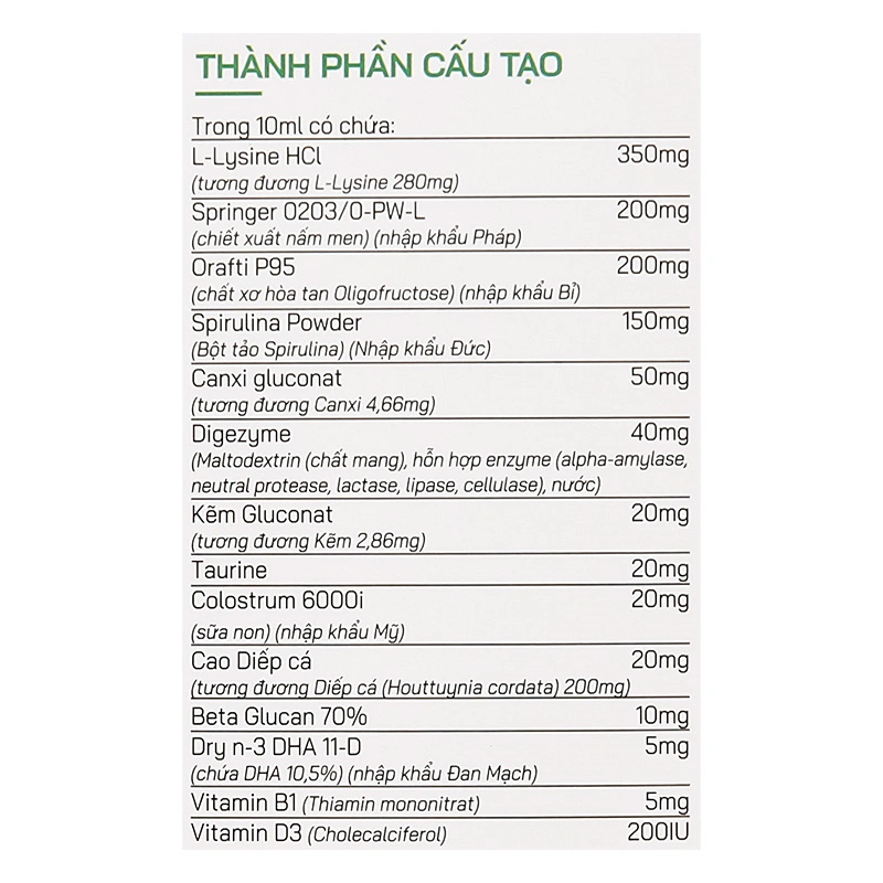 Siro tảo xoắn Dr.Maya giúp ăn ngon, tăng sức đề kháng hương caramel, 30 gói dạng uống (từ 1 tuổi) 12